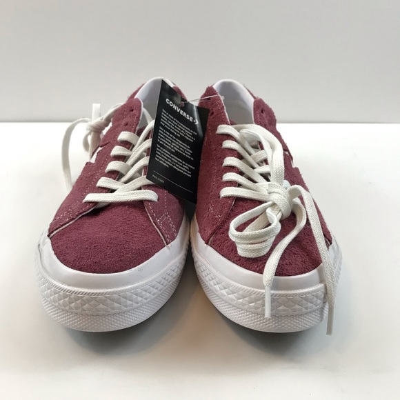 New Burgundy Suede Converse one star men’s shoes - Picture 3 of 7